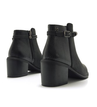 Mariamare Black Molise heeled ankle boots 