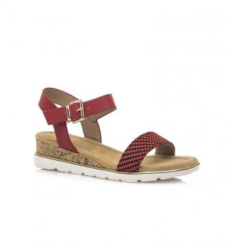 MARIAMARE Sandals 67823 red - Wedge height: 4cm
