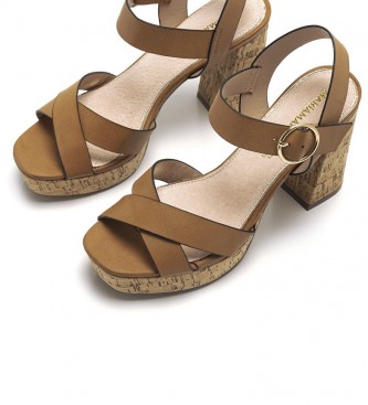 MARIAMARE Brown sandals 67832 -Heel height: 10,5cm