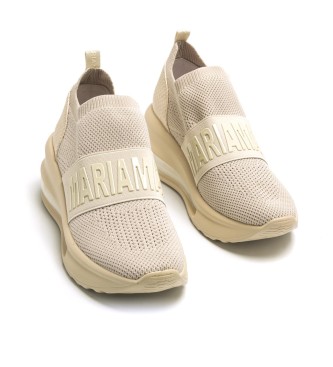 Mariamare Casual Sneakers 68212 beige - Hoogte 7cm sleehak 