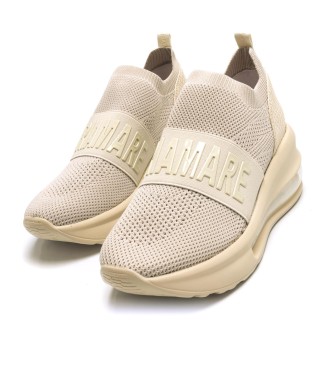 Mariamare Casual Sneakers 68212 beige - Hoogte 7cm sleehak 