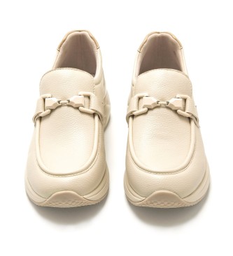 Mariamare Sneakers 68424 beige -Altezza zeppa 6cm-