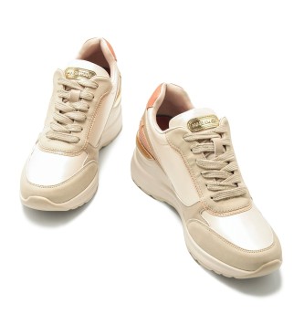 Mariamare Sneakers 63340 beige -Altezza zeppa 6cm-
