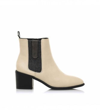 MARIAMARE Beige Molise heeled ankle boots