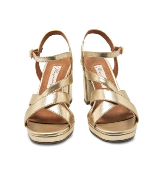 Mariamare Złote sandały Cefalu - Wysokość obcasa 8,5 cm