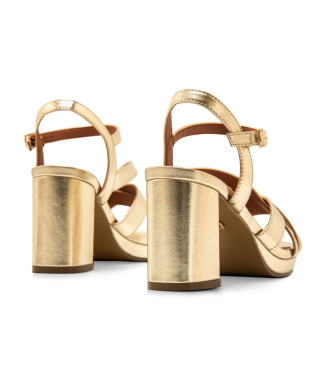 Mariamare Cefalu gold sandals -Heel height 8.5cm