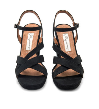 Mariamare Cefalu sandaler svart -Hg klack 8,5 cm