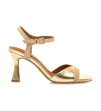 Mariamare Gyllene Nuin-sandaler -Heelhjd 9 cm