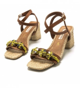 Mariamare Bruine Woodit sandalen -Hoogte hak: 8.5cm