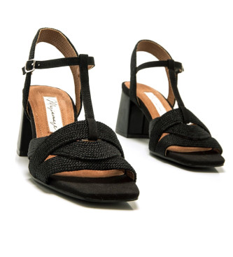 Mariamare Sandals Woodit black -Height heel 8.5cm