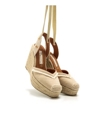 Mariamare Sandals 68309 beige -Height 7cm wedge