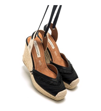 Mariamare Sandals 68309 black -Height 7cm wedge