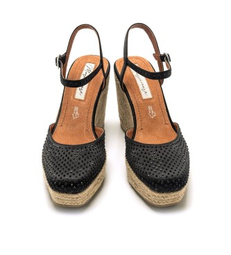 Mariamare Sandals 68386 black -Height 7cm wedge