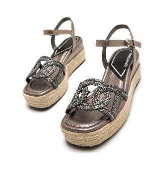 Mariamare Riccia slvfarvede sandaler