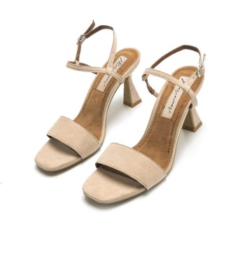 Mariamare Nuin Beige sandaler -Hjde 6 cm hl