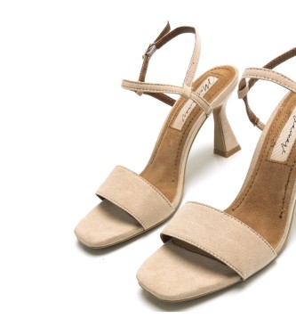 Mariamare Nuin Beige sandaler -Hjde 6 cm hl