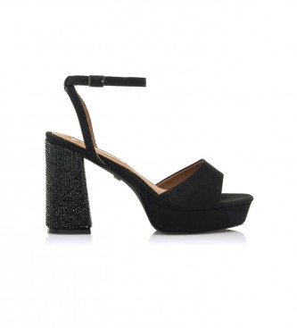 MARIAMARE Sandalias Roseta Negro tacón 9cm- Tienda calzado, moda y complementos - de marca y zapatillas de marca