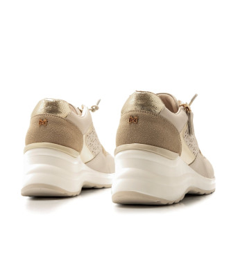 Mariamare Sneakers 68489 beige -Altezza zeppa 6cm-