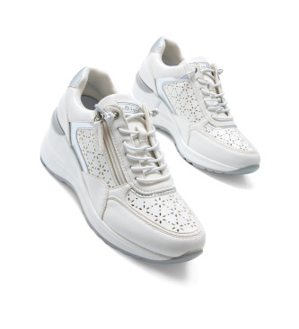Mariamare Sneakers 68489 bianche-altezza zeppa 6cm-
