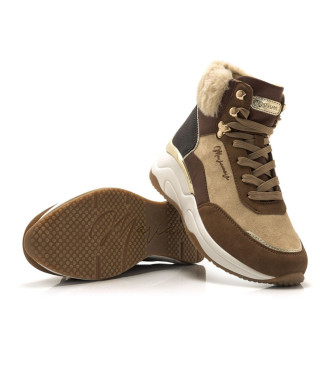Mariamare Brown wedge high top trainers