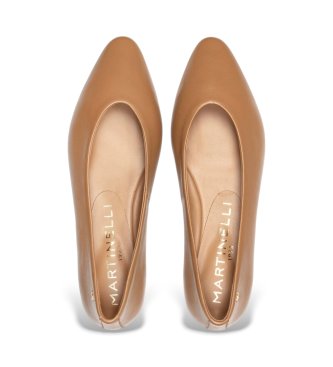 Martinelli Rjave usnjene balerinke Vescia