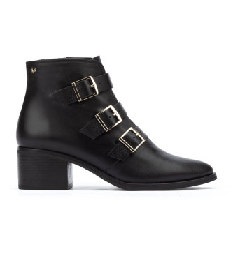 Martinelli Zinnia black leather buckle ankle boots -Heel height 5cm