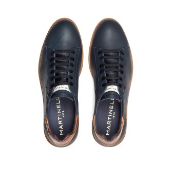 Martinelli Brody 1530 Navy leather trainers
