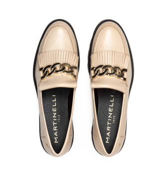 Martinelli Austin nude leather loafers