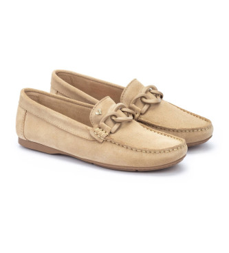 Martinelli Mocassins en cuir beige Leyre