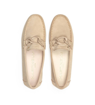 Martinelli Mocassins en cuir beige Leyre