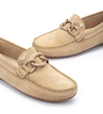 Martinelli Beige Leyre Leather Moccasins