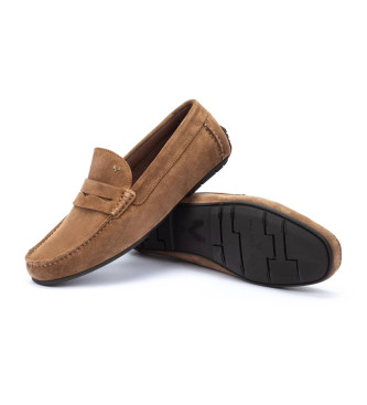 Martinelli Brown Pacific Leather Moccasins