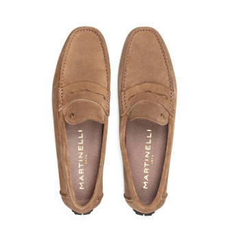 Martinelli Brown Pacific Leather Moccasins