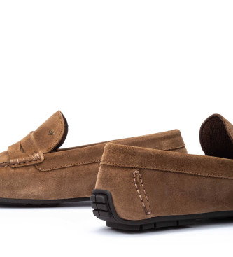 Martinelli Brown Pacific Leather Moccasins