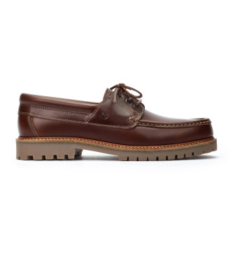 Martinelli Glenmore brown leather boat shoes