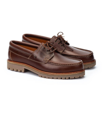 Martinelli Glenmore brown leather boat shoes
