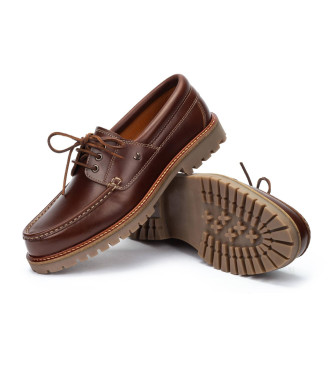 Martinelli Glenmore brown leather boat shoes