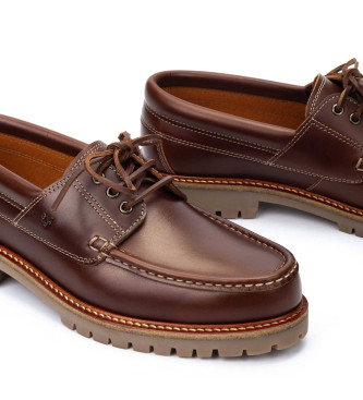 Martinelli Glenmore brown leather boat shoes