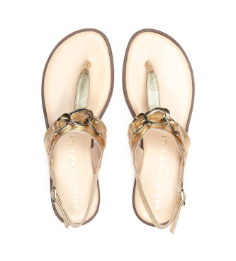 Martinelli Golden Mazzini Leather Sandals