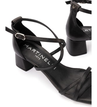 Martinelli Sandalias de Piel Vettabbia negro