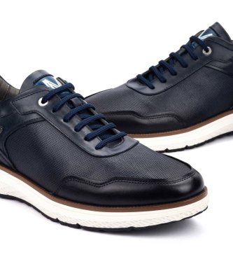 Martinelli Sneakers Canterbury in pelle blu navy