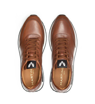 Martinelli Hanbury bruna sneakers i lder