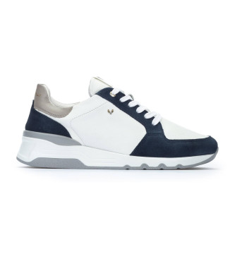 Martinelli Sneakers in pelle Newport bianche, blu navy