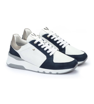 Martinelli Sneakers in pelle Newport bianche, blu navy