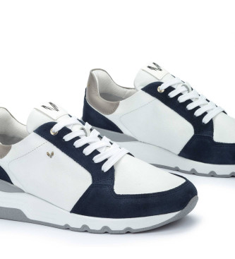 Martinelli Sneakers in pelle Newport bianche, blu navy