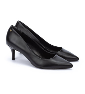 Martinelli Fontaine zwart leren schoenen -Hoogte hak 6,5cm