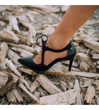 Martinelli Thelma zwart leren schoenen -Hoogte hak 8,5cm