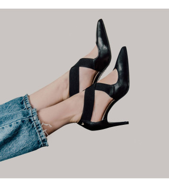 Martinelli Thelma chaussures en cuir noir -Hauteur du talon 8,5cm