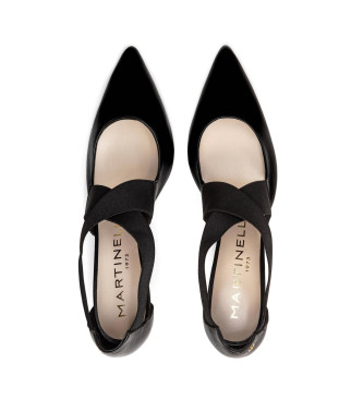 Martinelli Thelma zwart leren schoenen -Hoogte hak 8,5cm
