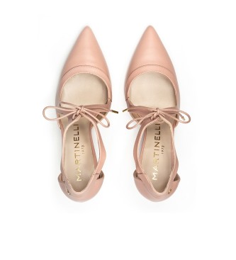 Martinelli Skórzane buty Thelma w kolorze nude - Wysokość obcasa 8,5 cm